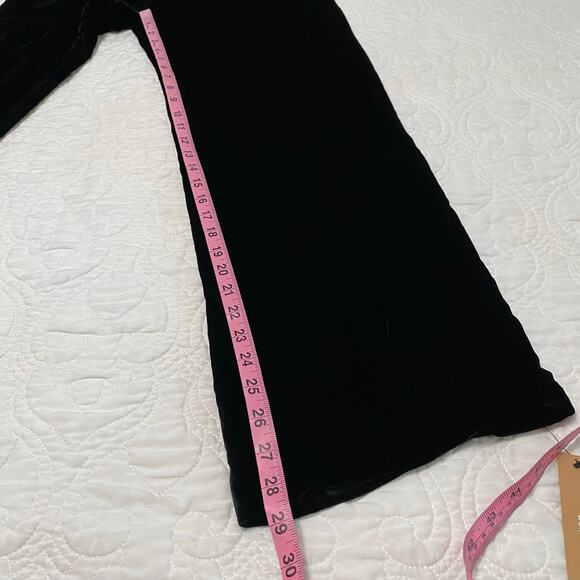 Reformation Wes Velvet Pants Black Women’s Size 2 Petite 29 Inseam Holiday - Picture 7 of 12